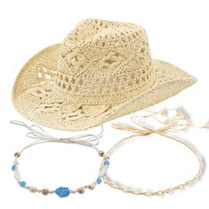 PRICES MAY VARY. Two Replacement Hatbands: These straw cowboy hats for women come with two different styles of detachable decorative hatbands and are decorated with stylish beads to show off your unique charm Size: The straw cowgirl hats for women is about 5" deep crown, and the shapeable brim is about 3.5" wide. Fits most adults with head circumference up to 58cm/22.8 inches (Sweatband is adjustable) Sun Protection & Breathable: The wide brim and high crown of the cowgirl hat provide excellent Adjustable Hat Bands For Country Events In Spring, Adjustable Country Style Fedora Sun Hat, Adjustable Hat For Vacation, Summer Beach Hat Bands, Trendy Adjustable Sun Hat For Festivals, Trendy Adjustable Sun Hat For Festival, Trendy Adjustable Hats For Beach Season, Adjustable Straw Hat For Beach Season, Adjustable Summer Hats For Ranch