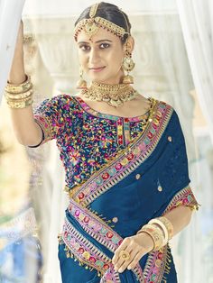 Breathtaking blue organza thread embroiderd saree online for women which is crafted from organza fabric and comes with art silk blouse. Tie Dye Jackets, Blue Organza, Saree Sale, Unstitched Dress Material, Anarkali Suit, Organza Saree, Organza Fabric, Saree Online, Other Countries