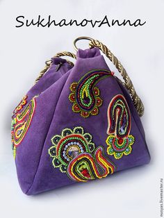 Embroidered Handbag, Potli Bags, Embroidery Bags, Unique Purses, Art Bag, Embroidery Jewelry, Beaded Bags, Sewing Bag, Kate Spade Bag