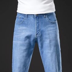 Experience style and comfort with our Men's Straight Fashion Casual Jeans! Made with durable material, these jeans are perfect for any occasion. Pair them with your favorite shirt for a stylish and effortless look. Upgrade your wardrobe today and make a statement with these must-have jeans! Material: Denim Cheap Men's Denim Blue Cargo Pants, Luxury Men's Denim Blue Cargo Jeans, Affordable Men's Jeans With Zipper Closure, Men’s Relaxed Jeans, Cheap Men's Rigid Denim Jeans, Casual Jeans, Favorite Shirts, Must Haves, Casual Fashion