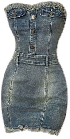 Denim Dress Vintage, Denim Dresses Online, Strapless Denim Dress, Womens Denim Dress, Frock Dress, Jeans Skirt, Denim Patterns, Current Fashion Trends, Fall Fashion Outfits