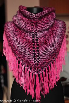 Wool Shawl - Knit Wrap - Women Knit Shrug One Size Pink Shawl For Winter, Pink One Size Shawl For Winter, Pink One-size Winter Shawl, Pink Crochet Shawl One Size, Handmade Pink Knitting Pattern One Size, Pink Hand Knitted Scarves One Size, Pink Knitted Scarves For Winter, Pink Knitted Winter Scarves, Handmade Pink Yarn Knitting Pattern