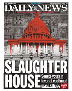 the front cover of news paper with an image of the capitol building in red and white