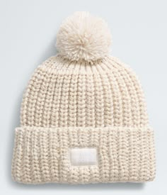 Lean into cooler weather with the aptly named Cozy Chunky Cabin Beanie. Featuring a deep fit, lots of texture and big-time warmth, it’s here for sweater weather and all that comes with it. Men's Men's Accessories [North Face, Northface, thenorthface, the northface, TNF, tnf] North Face Winter Hat, The North Face Beanie, North Face Beanie, White Gravel, Cute Winter Hats, Chunky Beanie, Blue Beanie, Snow Wear, Woman Accessories