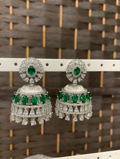 American diamond jhumki . About 21/2 inch. Push back . Festive Bridal Earrings With Diamond Stone Work, Festive Chandbalis With Cubic Zirconia Stone Work, Festive Chandbalis With Stone Work And Cubic Zirconia, Elegant American Diamond Jhumkas For Wedding, Festive Cubic Zirconia Chandbalis With Stone Work, Elegant American Diamond Jhumkas With Stone Work, Bollywood Diamond Jhumkas With Stone Work, Diamond Jhumkas With Stone Work For Festivals, Bollywood Diamond Bridal Earrings With Stone Work