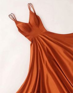 Simple v neck satin long long Prom Dresses Prom Dresses Autumn Colours, Sun Palette, Orange Party Dresses, Royalty Dr, Prom Dresses V Neck, Textiles Ideas, Graduation Dresses Long, Dresses V Neck, Awesome Tattoos