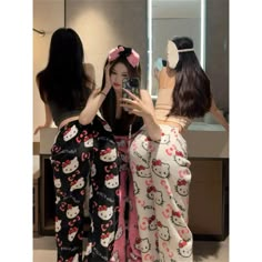 Hello Kitty Cute Cartoon Trendy  Flannel Pajama Pants For Women Winter New Plush Thick Warm Pants Comfy Lounge Pants, Flannel Pajama Pants, Warm Pants, Womens Pajamas Pants, Floral Color, Friend Photoshoot, Cute Poses, الرسومات اللطيفة, Ulzzang Girl