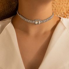 Diamond Zircon Retro Length: 12 Inches Plus 4 Inch Extender Delicate Choker, Simple Choker, Gold Heart Locket, Dainty Choker, Detailed Necklace, Heart Locket Necklace, Constellation Necklace, Diamond Choker, Necklace Patterns