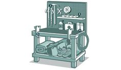 a drawing of a kitchen stove with various items on the burner and shelf above it