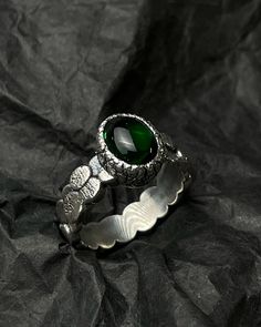 Discover elegance with our 925 sterling silver emerald ring, a stunning handmade piece featuring a vibrant green gemstone. This exquisite statement ring is adorned with delicate diamond accents, adding a touch of sparkle to its bold design. Perfect as a unique birthday gift or a cherished addition to your jewelry collection, this green stone ring combines timeless beauty with modern charm. Each ring is meticulously crafted to ensure it stands out with sophistication and grace. MATERIAL:  Sterlin Sterling Silver Emerald Ring With Gemstone, Green Emerald Ring In Sterling Silver, Sterling Silver Emerald Ring With Birthstone, Unique Emerald Ring For May Birthstone, Fine Jewelry Emerald Ring In Sterling Silver, Green Emerald Jewelry With Bezel Setting, Unique Hallmarked Emerald Ring, Green Oval Jewelry With Bezel Setting, Bezel Set Ring Jewelry Gift