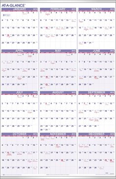 two year calendars with the holidays on each page and one month at a glance