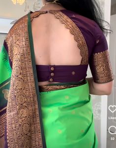 Pattu Blouse Patterns, Simple Saree Blouse Designs, Blouse Designs Pattern, Model Blouse Designs, Latest Bridal Blouse Designs, Fashionable Saree