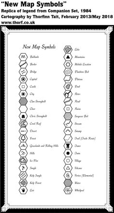 the new map symbols are shown in this black and white poster, which is also available for