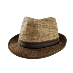 Carmel | Mens Straw Fedora Hat Brown Straw Fedora Hat, Brown Straw Fedora, Brown Curved Brim Straw Hat, Short Brim Brown Straw Hat, Brown Short Brim Straw Hat, Brown Straw Hat With Short Brim, Brown Fedora Straw Hat, Fitted Brown Straw Sun Hat, Brown Wide Brim Straw Panama Hat