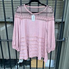 Fashion Apparel Nwt Pink Longsleeve Blouse Size Small / Medium Made In China Rn 147953 96% Cotton/ 4% Spandex Hand Wash Cold Please Look At All Photos For Product Descriptions/Photos! While We Sell Many Nwt/Nib Items, If There Is A Flaw With The Item, It Will Be Shown In The Pictures! Ask Any Question! Make Me A Reasonable Offer & I Will Accept Spring Casual Blouse With Lantern Sleeves, Casual Long Sleeve Tops With Lace Sleeves, Casual Tops With Lace Long Sleeves, Casual Lantern Sleeve Blouse For Spring, Spring Lantern Sleeve Blouse For Brunch, Casual Long Sleeve Lace Top Blouse, Fall Long Sleeve Blouse With Lace Sleeves, Fall Blouse With Long Lace Sleeves, Short Sleeve Lace Top Blouse For Fall