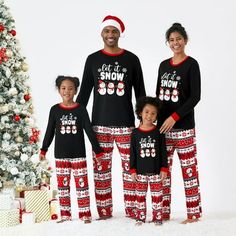 Enjoy cozy and comfortable family time with our red and black matching family pajamas featuring cute snowflake and snowman prints. Made of 95% polyester and 5% spandex for a comfortable fit. Perfect for autumn and winter, these matching family pajamas are ideal for lounging at home and family gatherings. The casual design of the pajamas gives them a timeless look that you will enjoy season after season. Please note that specific size information can be found in the product options. Size: 2T.  Ge