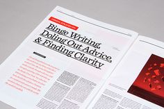 an article in a magazine about writing, doing out advice and finding clarity