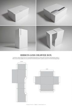 the instructions for how to make an origami paper box with lid and drawer