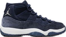 Navy High-top Sneakers With Contrast Sole, Navy Blue Jordans, Jordan Air 11, Jordan 11 Blue, All Black Fits, Navy Sneakers, Blue Jordans, Air Shoes, Nike Air Shoes