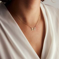 "Dainty necklace with two initials of your choice with a heart initial Necklace is a perfect gift for birthday, mom, wedding, christmas, anniversary, bridesmaid, graduation, engagement, best friendand and sisters. DETAILS ∙ ∙ ∙ ∙ ∙ ∙ ∙ ∙ ∙MATERIAL ∙ ∙ ∙ ∙ ∙ ∙ ∙ ∙ * High Quality Solid 925 Sterling Silver * Made of 100% 925 sterling silver * Nickel Free ∙ ∙ ∙ ∙ ∙ ∙ ∙ ∙ ∙COLOR ∙ ∙ ∙ ∙ ∙ ∙ ∙ ∙ ∙ * Silver & Gold & Rose Gold ∙ ∙ ∙ ∙ ∙ ∙ ∙ ∙ ∙DIMENSION ∙ ∙ ∙ ∙ ∙ ∙ ∙ * Each initial is approximately 9 mm Initial Heart Necklace, Initials Necklace, Letter Love, Anniversary Necklace, Birthday Mom, Necklace Initial, Necklace For Her, Mom Wedding, Girl Jewelry