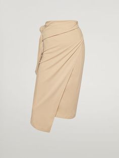 The Origami-Drape Wrap Skirt | Wolford United States Black Pleated Asymmetrical Evening Skirt, Asymmetrical Pleated Draped Skirt For Evening, Chic Draped Skirt For Formal Occasions, Elegant Fitted Wrap Skirt, Fitted Draped Bottoms For Work, Relaxed Draped Skirt For Evening, Elegant Ruched Skirt For Date Night, Elegant Draped Pleated Skirt, Elegant Draped Skirt For Workwear