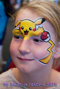 Pikachu Face Painting, Face Painting Tips, Art Painting, Maquillage ...