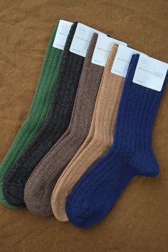 Indulge in ultimate comfort with Italia Cashmere Cozy Rib Crew Socks. Made from a soft blend of cashmere, polyamide, merino wool, and elastane, these socks provide superior softness. With a variety of neutral and cool toned colors, these crew length socks are perfect for any occasion. Designed in Los Angeles and made in Portugal using traceable yarns, these socks offer both style and sustainability. Wool Socks Aesthetic, Fall Socks, Sparkle Socks, Socks Aesthetic, Wool Products, Luxury Socks, Color Socks, Farmhouse Pottery, Cashmere Socks