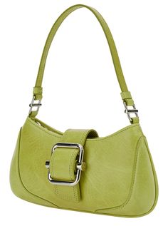 Shoulder bag Top handle in leather Top zip closure Adjustable buckle strap Silver-colored metalware One main inner compartment Yellow Hammered leather Dimensions: 10x25 cm Composition: 100% Cow | OSOI Women's small Brocle Yellow Shoulder Bag in Hammered Leather | SS24 Yellow Shoulder Bag, Cow Colour, Korean Brands, Chic Handbags, Trendy Outfit, Leather Top, Valentino Garavani, Knee High Boots, Top Handle