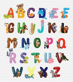 the alphabet is made up of animals and letters