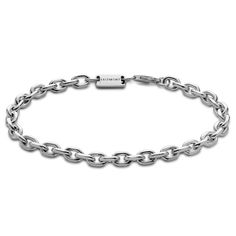 * 925s sterling silver construction
 * Rhodium plated for scratch and tarnish resistance Anchor Bracelet, Wide Bracelet, Formal Outfits, Engraved Bracelet, Leather Cuffs Bracelet, Bracelet Collection, Colorful Bracelets, Steel Bracelet, Bracelet Sizes