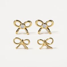 These adorable Coquette Gold Vermeil bow studs are the perfect everyday earrings. Gold Vermeil White Zirconia 0.4x0.3in(10x7mm) #E096 Everyday Earrings, Gold Studs, Earrings Gold, Christmas List, Gold Vermeil, Cubic Zirconia, Gold Plate, Plating, Gemstones