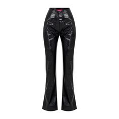 Vegan Patent Leather Flare Pants. Mid-High Waist. Open pockets by the sides. Bootcut style.  Zipper Closure.  Styling tips; combine with our Blair Blazer, Raven Top or Grace Silky Shirt. Dry Cleaning Only Bootcut Leather Pants Outfit, Leather Pants Outfit Black Women, Leather Pants Outfit Black, Dahlia Black, Leather Flare Pants, Outfit Black Women, Vegan Leather Pants, Beige Boots, Leather Pants Outfit