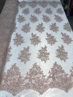 an image of a table cloth with lace on it