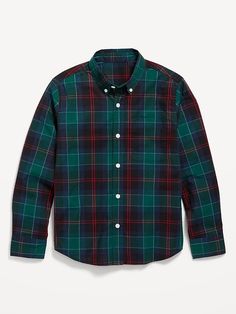 Long-Sleeve Poplin Shirt for Boys | Old Navy Long Sleeve Flannel Shirt With Button Closure, Classic Long Sleeve Flannel Shirt With Button Closure, Casual Collared Dress Shirt For Fall, Classic Green Shirt With Pockets, Fall Casual Collared Dress Shirt, Casual Fall Collared Dress Shirt, Cotton Flannel Shirt With Button Closure, Long Sleeve Cotton Dress Shirt With Buttons, Casual Long Sleeve Dress Shirt With Button Closure