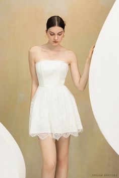 Chantilly Lace Mini Couture Dress (#CHARLISE) | Dream Dresses by P.M.N. Dream Dresses, Couture Dress, Blog Video, Bridal Robes, Chantilly Lace, Bridal Veil, Bridal Couture, Cheongsam, Couture Dresses