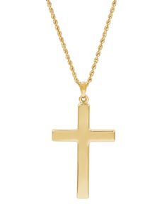 in stock 14k Gold Cross Jewelry With 17 Jewels, Formal Custom Necklace In 14k Gold With Polished Finish, Formal Custom 14k Gold Necklace With Polished Finish, Classic Gold Jewelry From Macy's, Classic Yellow Gold Jewelry From Macy's, Macy's Classic Gold Jewelry, Macy's Classic Yellow Gold Jewelry, Classic Diamond Cut Cross Necklace For Formal Occasions, Classic Formal Cross Necklace With Diamond Cut