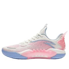 ANTA Shock Wave 5 Team V2 'Bright Pink' 112411606-6 Cross Country Shoe With Wings, Cool Volleyball Shoes Pink, Women’s Volleyball Shoes, Purple Volleyball Shoes, Colorful Basketball Shoes, Pink Volleyball Shoes, Cute Volleyball Shoes, Colorful Volleyball Shoes, Volleyball Shoes Womens