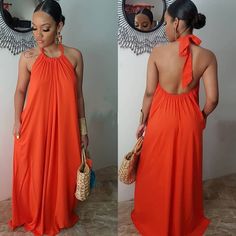 Beach Evening, Halter Neck Maxi Dress, Maxi Long Dress, Early Spring Outfits, Boho Maxi, Women Long Dresses, Evening Party Dress, Party Dresses For Women, Red Fashion