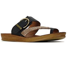 Step up your sunny-day aesthetic with this comfy sandal boasting a flexible sole and a chic bamboo-wrapped strap for stylish pedicure appeal. From Los Cabos. Comfortable T-strap Sandals With Leather Footbed For Beach, Summer Beach T-strap Sandals With Leather Footbed, Casual Footbed Sandals With Single Toe Strap For Vacation, Adjustable Strap Slip-on Footbed Sandals For Vacation, Beach Flip Flops With Leather Footbed, Casual Summer Footbed Sandals With Toe Loop, Summer Toe Loop Sandals For Beach, Summer Toe Loop Sandals For Beach Season, Leather Footbed Toe Loop Flip Flops For Beach