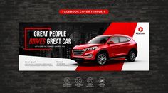 a red car advertises for the great people drive great car event on facebook