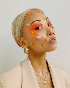 Vanessa Hong, Orange Makeup, Flower Photoshoot, Beauty Photoshoot, Model Inspo