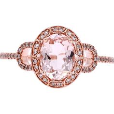 Captivating and elegant, this 14K Rose Gold Oval Morganite Ring is a masterpiece of fine jewelry craftsmanship. The soft, blush hues of the oval-cut morganite at the center, weighing a perfect 1.00 carat, are beautifully complemented by the warm glow of the 14K rose gold setting. Surrounding this exquisite gemstone are delicate, sparkling diamonds, adding a total of 0.20 carats of brilliance to the piece. These diamonds are intricately set in a halo around the morganite and along the band, creat Elegant Pink Gold Morganite Rings, Formal Fine Jewelry Blush Rings, Classic Oval Morganite Diamond Ring, Luxury Oval Rose Gold Diamond Ring, Luxury Pink Oval Halo Ring, Oval Morganite Jewelry In Pink Gold, Elegant Blush Ring For Anniversary, Elegant Blush Rings For Anniversary, Oval Morganite Diamond Ring For Wedding