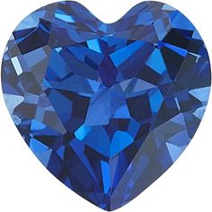 a blue heart shaped diamond on a white background