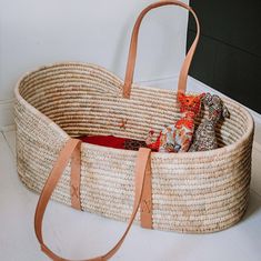 Woven Palm Leaf Moses Basket - Ten Thousand Villages Boho Moses Basket, Woven Baby Basket, Wooden Moses Basket, Dolls Moses Basket, Woven Moses Basket, Palm Leaf Baskets, Sustainable Kitchen, Candle Wall Decor, Moses Basket