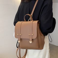 Brand Name: diehePlace Of Origin: HE BEI ProvinceOrigin: CN(Origin)Main Material: PUCapacity: Below 20 LitreItem Type: BackpacksStyle: FashionClosure Type: COVERTechnics: school bagExterior: Silt PocketRain Cover: NoGender: WOMENCarrying System: Arcuate Shoulder StrapLining Material: PolyesterModel Number: casual backpackPattern Type: SolidBackpacks Type: SoftbackInterior: Cell Phone PocketInterior: Interior CompartmentHandle/Strap Type: Soft Handle Brown Rectangular Shoulder Bag For Students, Trendy Faux Leather Backpack For School, Trendy Brown Shoulder Bag For School, Trendy Brown Rectangular Leather Backpack, Brown School Bag With Zipper Closure, Brown Bag For School, Back To School, Trendy Brown Leather Backpack For School, Trendy Brown Leather Satchel Backpack, Trendy Brown Leather School Backpack