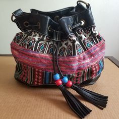 Chateau Aztec Bag Never Worn Black Bohemian Pouch Bag, Black Shoulder Bag With Removable Pouch For Festival, Bohemian Black Tote Bucket Bag, Black Bohemian Tote Bucket Bag, Black Bohemian Bucket Shoulder Bag, Black Bohemian Pouch Shoulder Bag, Black Festival Hobo Tote Bag, Black Festival Tote Hobo Bag, Bohemian Black Hobo Bag For Travel