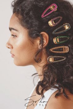 Summer Hair Inspiration, Jewelled Hair Clips, Jeweled Hair, Bold Makeup Looks, Hair Things, Bold Makeup, Grow Hair Faster, Ageless Style, Half Up Half Down Hair