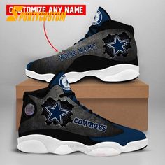 The NFL Dallas Cowboys Custom Name Air Jordan 13 Shoes Sneaker 4– our premium Air Jordan 13 that blends iconic style with unparalleled performance. Crafted with top-tier materials, these sneakers offer exceptional comfort, durability, and support. The distinctive design and attention to detail make the NFL Dallas Cowboys Custom Name Air Jordan 13 Shoes Sneaker 4 a must-have for any sneaker enthusiast. With the NFL Dallas Cowboys Custom Name Air Jordan 13 Shoes Sneaker 4, you’re not just we Fade-resistant Synthetic Jordan Lace-up Shoes, Low-top Breathable Jordan Shoes, Low-top Breathable Jordan Shoes For Sports Events, Low-top Breathable Jordan Shoes For Sports, Breathable Low-top Jordan Shoes For Sports, Sports Jordan Shoes Fade-resistant, Sports Jordan Shoes Fade-resistant Lace-up, Fade-resistant Jordan Lace-up Shoes For Sports, Fade-resistant Synthetic Jordan Shoes With Round Toe