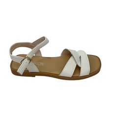 New Women's Size 7-37 Twisted Strap Flat Sandals, White Open Toe Ankle Strap Non-Slip Shoes, Casual Outdoor Beach Sandal Casual White Sandals With Adjustable Strap, White Slingback Sandals With Buckle For Vacation, White Sandals With Adjustable Strap For Spring, White Adjustable Strap Sandals For Spring, White Slingback Sandals With Adjustable Strap For Vacation, White Strappy Casual Sandals, Casual White Strappy Sandals, White Sandals With Buckle Closure For Day Out, White Casual Slingback Sandals With Adjustable Strap