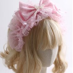 Elevate your kawaii fashion with our Bead Details Pink Sweet Big Bow Ruffled KC. This adorable headpiece features a large, statement pink bow adorned with delicate bead details. The ruffles give it a whimsical, playful look. Cute Spring Headband, Cute Party Headband For Spring, Cute Spring Party Hair Accessories, Cute Summer Party Headband, Cute Spring Party Headband, Cute Spring Hair Accessories For Parties, Cute Pink Summer Headband, Pink Hair Bow Accessories For Spring, Cute Pink Hair Accessories For Spring